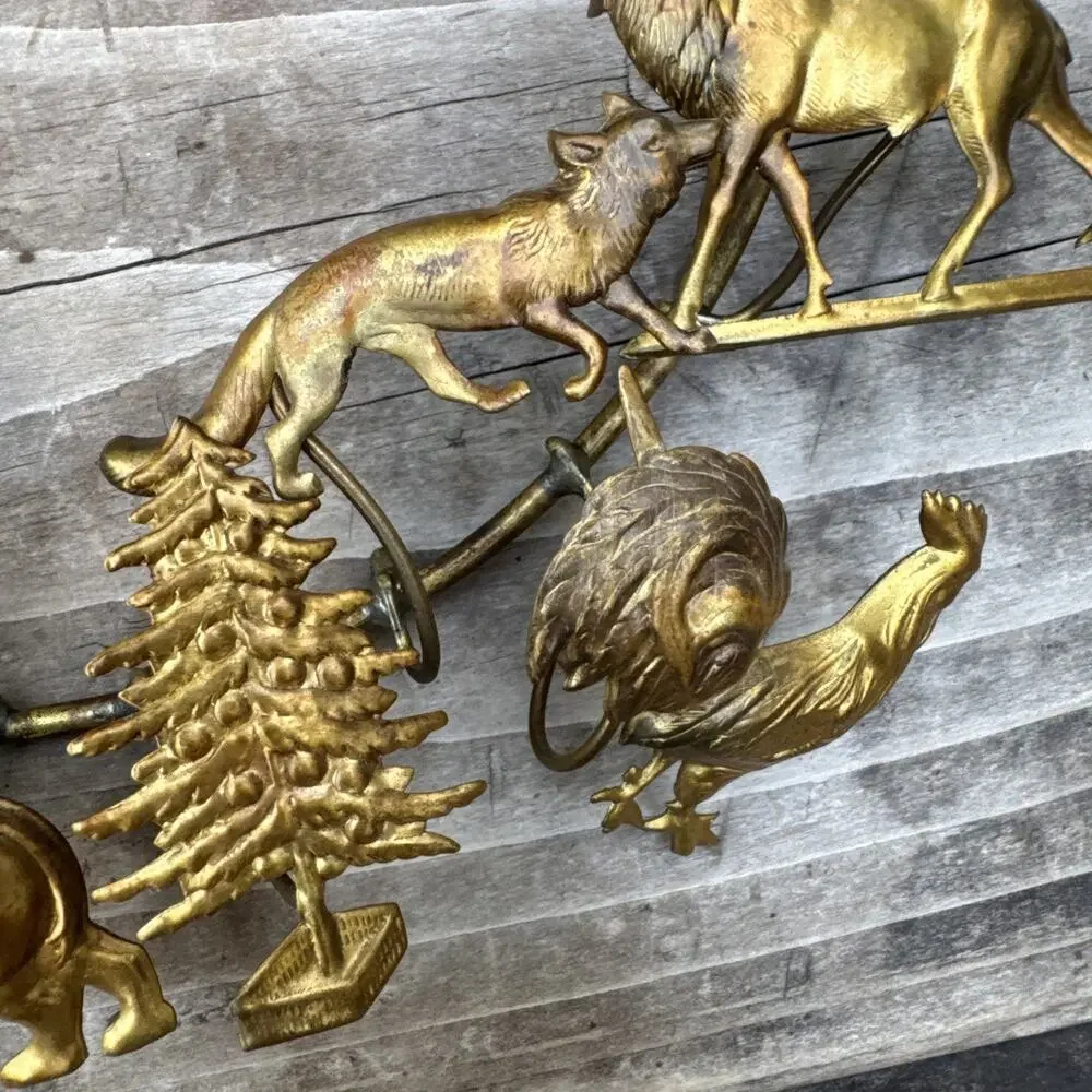 Antique Vtg Dresden Petite Choses Brass 11